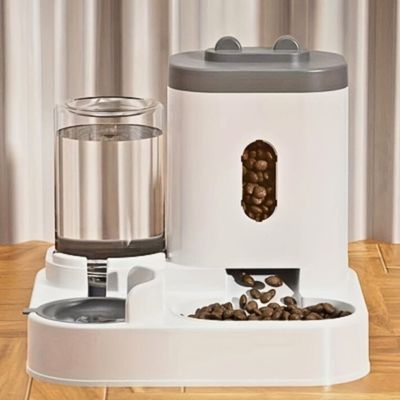 distributeur de croquettes gris