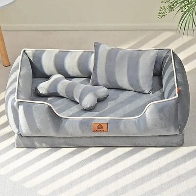 canape-pour-chien-chic-gris