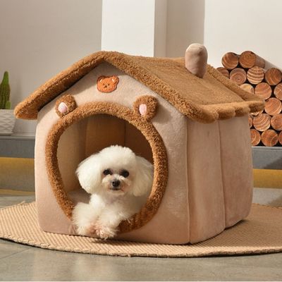 niche-pour-chien-interieur-brune
