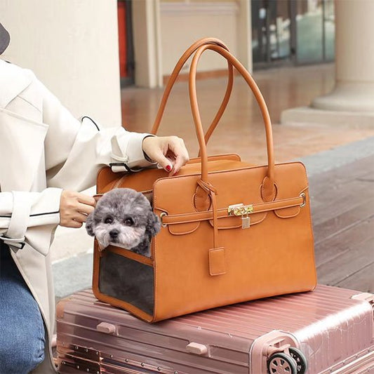 PETIT SAC DE TRANSPORT POUR CHIEN | CUIR PU - Wouf chien